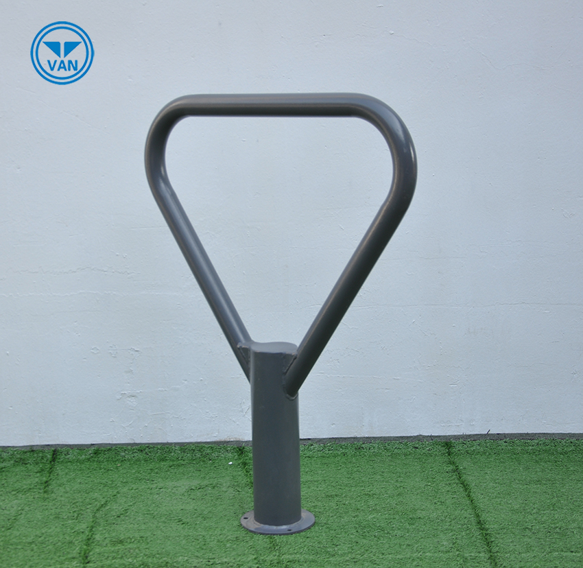 Support de vélo simple galvanisé stationnaire avec bras pour l'extérieur