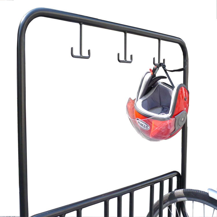 Barrière créative de vélo de présentoir de casque de support de vélo au détail pour le public