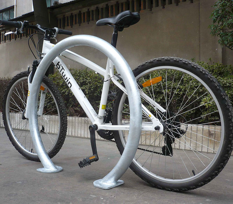 Support galvanisé pratique au sol pour vélo en U pour résidence de haute qualité
