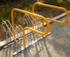 Supports de stationnement de cycle double face faits sur commande de stockage de vélo de garage de plancher réglables