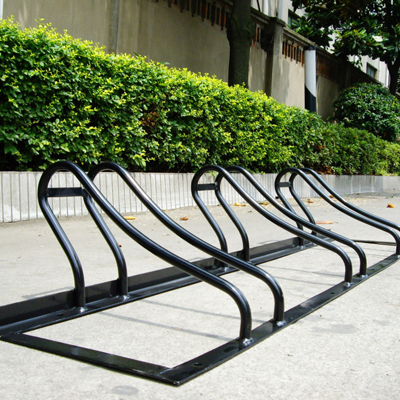 Support de vélo à pédale horizontal antivol à 3 supports enduit de poudre