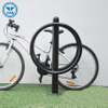 Type public de plancher de support de vélo de stationnement noir enduit de poudre