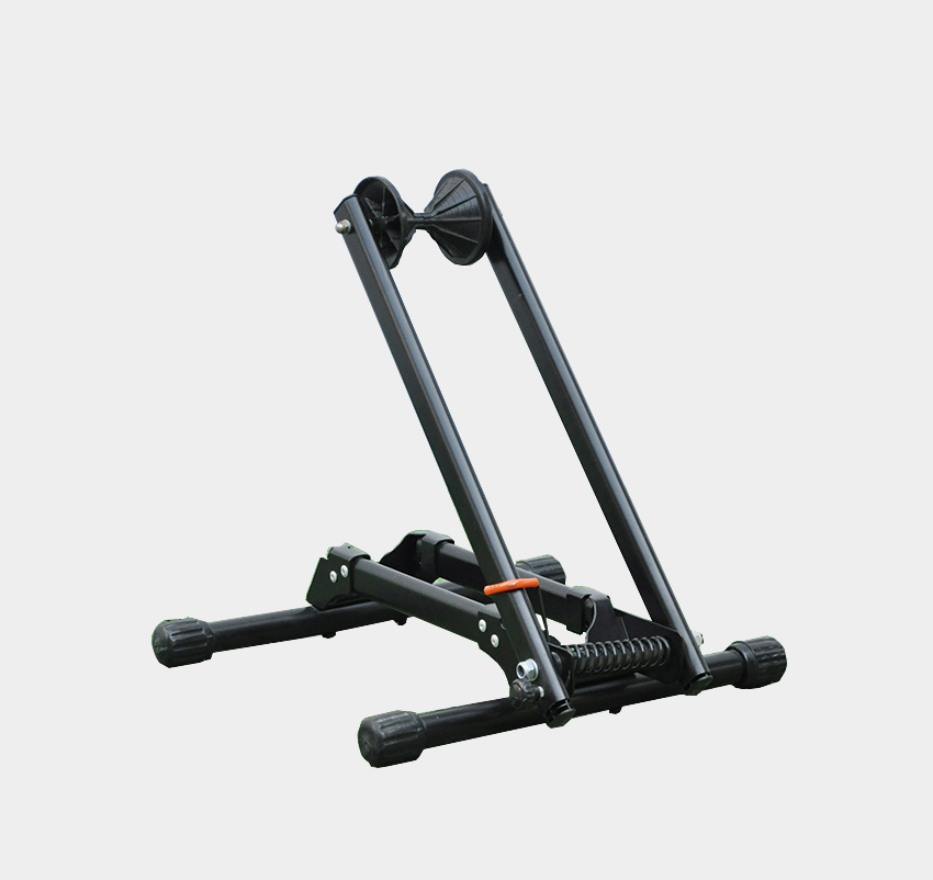 Support d&#39;intérieur de vélo de support pliant de plancher de bicyclette en métal avec le stockage