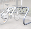 Support de vélo argenté en acier au carbone durable et robuste avec cintre